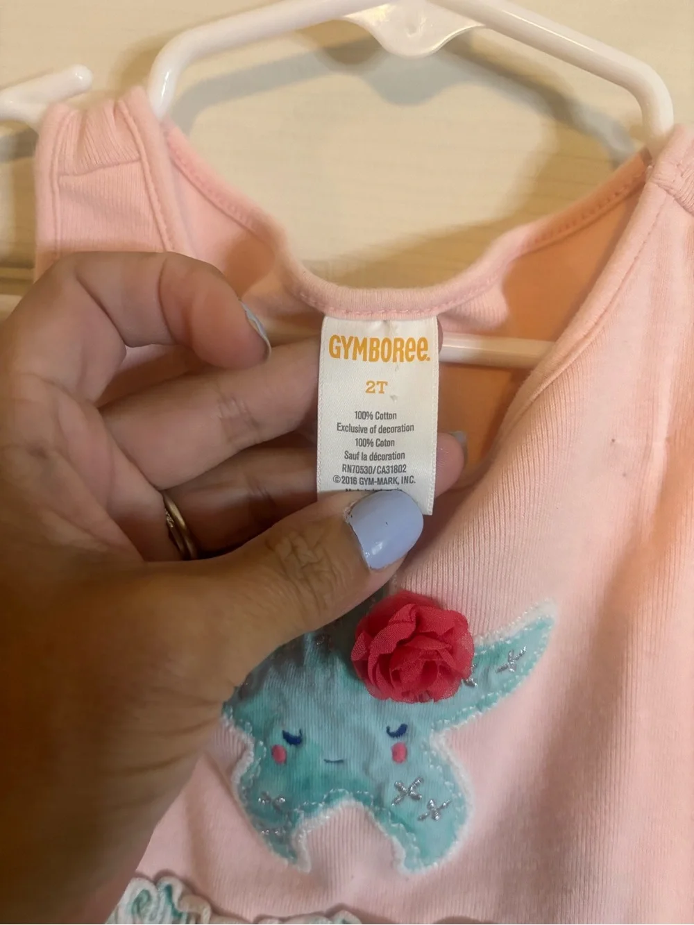 Gymboree Pink Tank Dress with Mint & Coral Starfish